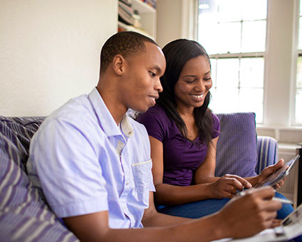 couple sitting image